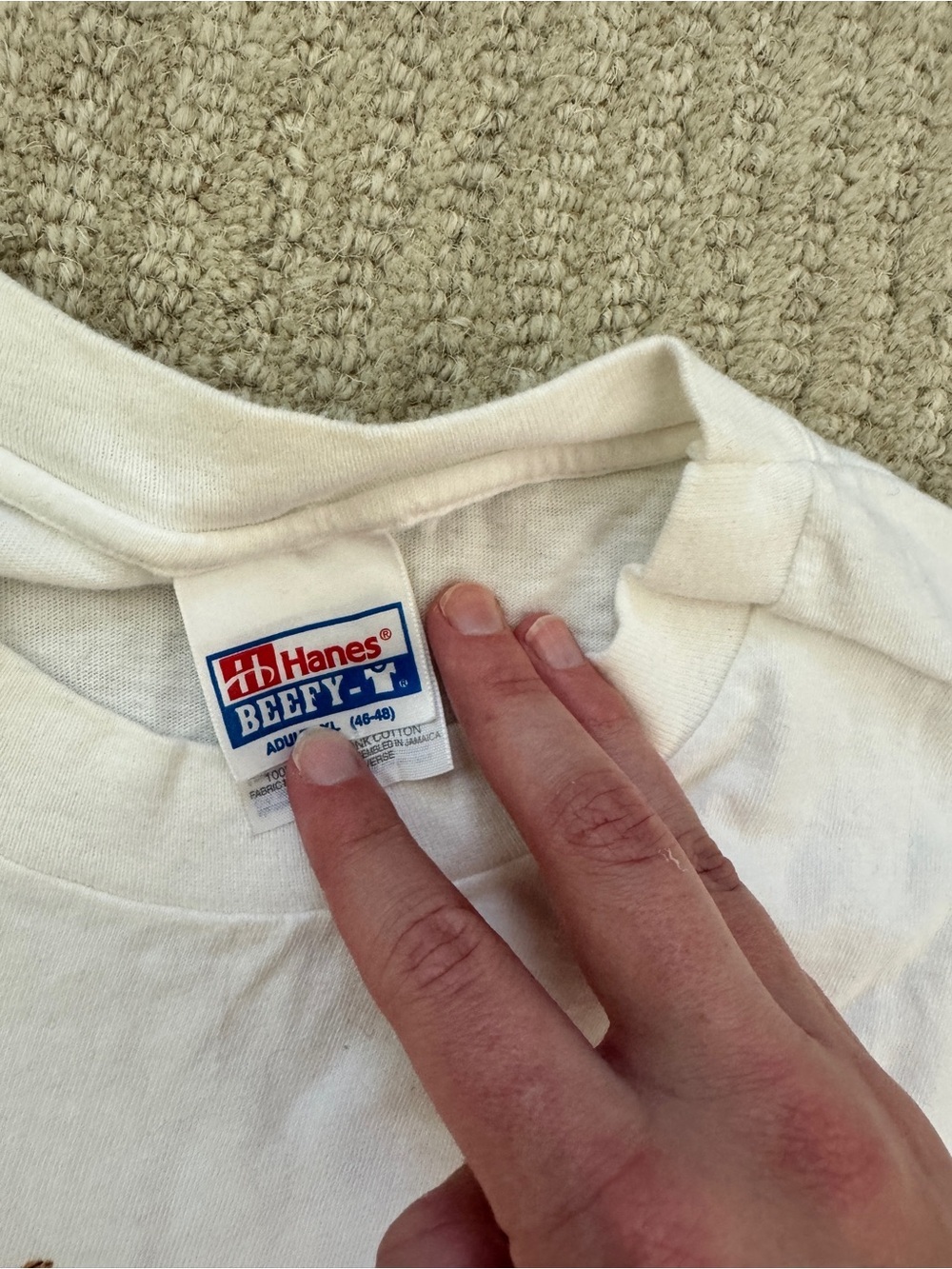 Hanes White Holiday Dogs Graphic Tee with Red Accents - Picture 3 of 6